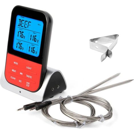 Filiyano-Thermomètre de cuisson sans fil pour barbecue, à sondes multiples, étanche, pour four et usage domestique (1 unité). (1/4)