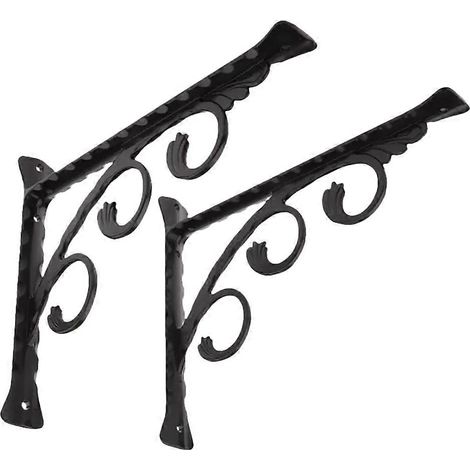 Lot de 2 supports muraux en forme de L, supports d'étagère multifonctionnels, supports décoratifs, supports muraux M (1/5)