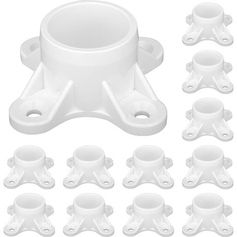 Set mit 12 PVC-Rohrschellen für 1,91 cm PVC-Rohre, Schraubkappen für DIY-Stangenregalprojekte, Lagerregale und Stützfüße.