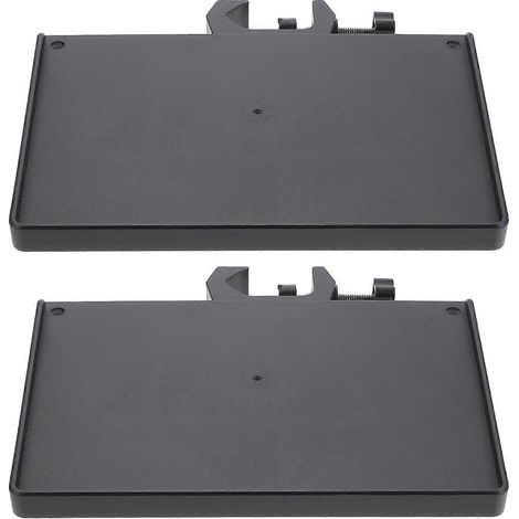 Lot de 2 supports de voiture pour microphone avec plateau et présentoir.-20X14X2CM-Black