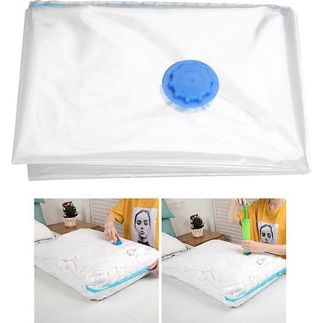 Sacs de rangement sous vide gain de place, anti-insectes, pour vêtements et couettes, pliables, organisateurs de chambre, pochettes de rangement 50 x 60 cm (1/5)