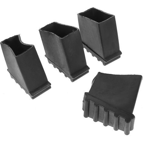 Set mit 4 Trittleiter-Fußschonern, Mehrzweck-Leiterfußschoner, Antirutschpads – 5,00 x 5,00 x 2,50 cm – Schwarz (1/3)