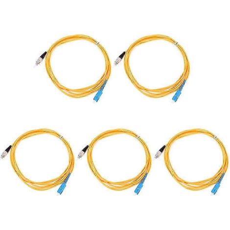 3M SC-FC Singlemode-Glasfaserkabel, 5er-Pack Patchkabel für Netzwerktechnik, zuverlässige Datenübertragung (1/4)