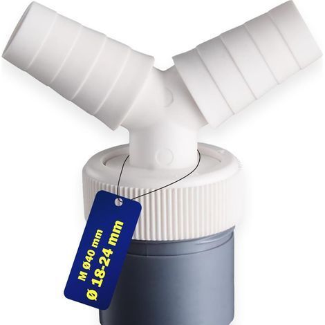 Adaptateur de vidange pour lave-linge avec filetage et raccord en Y, compatible avec lave-linge et lave-vaiss.