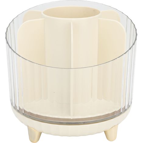 Organisateur de maquillage et parfums rotatif, organisateur de bureau cosmétique multifonctionnel rotatif, champagne (1/5)