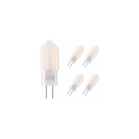 G4 LED Ampoule,5-Pack 15W Ampoules Halogènes Équivalentes,Ampoule LED G4 2W Économie Pour Les Ampoules de Hotte,AC/DC 12V 130LM 3000K (1/4)