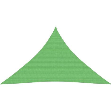 Voile d'ombrage Toile d'ombrage 160 g/m² Vert clair 3,5x3,5x4,9 m PEHD 59876 (1/5)