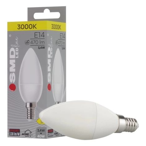 Ampoule bougie LED SMD E14 C37 blanche HOMELINE 0168 - SD-ZAR0168SL