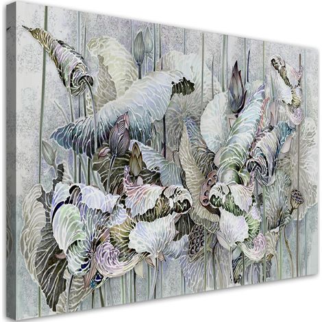 Cadre déco Fleurs de saint lotos 100x70 (1/5)