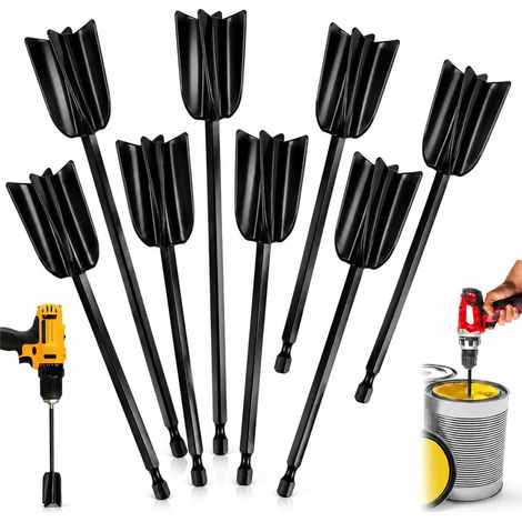 8 Pcs Mélangeur Peinture pour Perceuse, Outil de Mélange pour Résine Époxy, Agitateur Peinture Acrylique, Palettes de Mélangeur de Peinture Réutilisables, pour Gain de Temps DIY Décoration (1/5)
