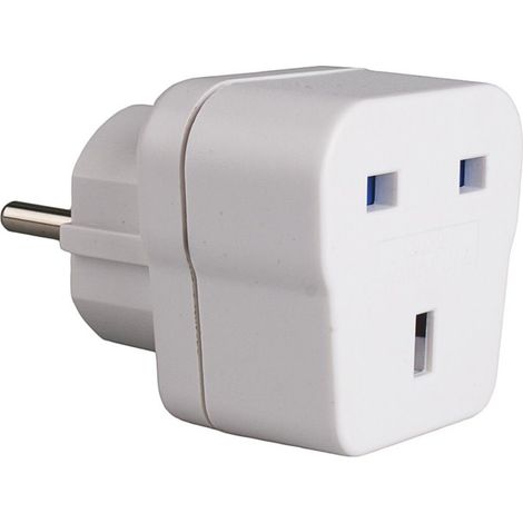 Adapter Englisch mit T/tl (Reise nach Spanien) 13A 4,8mm Weiß Av1 Solera