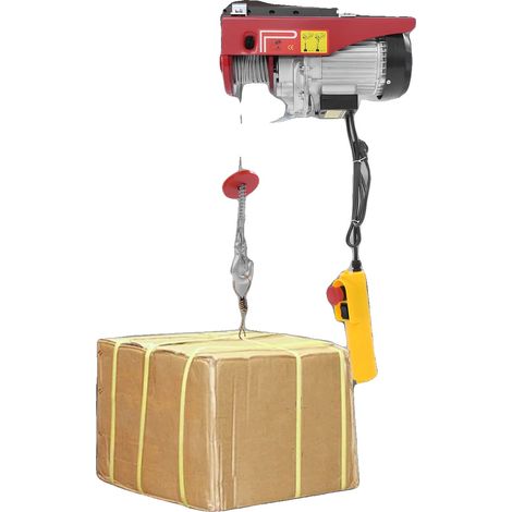 Treuil Électrique, Puissance 1200W, Capacité 600kg, Vitesse de Levage 10m/min, Système à Double Câble, Télécommande Incluse (1/5)