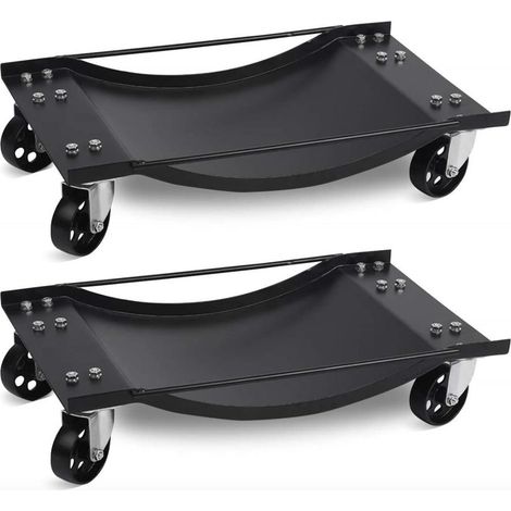 2x Car Vehicle Wheel Dolly Platform Trolley Skate Furniture Mover Dollies AU103