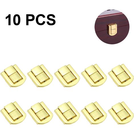 Latch Hasp - Zinc Alloy Vintage Box Clasp - 25 x 30 mm - For Wooden Box Jewelry Case Luggage Cabinet - 10 Pieces (1/5)