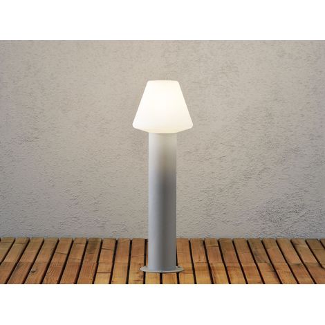 Sockelleuchte / Wegeleuchte BARLETTA, Aluminium grau / Acrylglas opal, E27, IP44 (1/5)