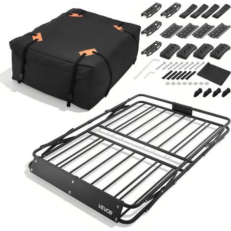 Panier de Toit pour Voiture - 1295x914x102 mm Porte Bagage (1/5)