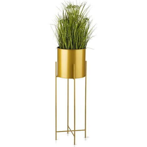 Blumenständer mit Deckel, 75 cm, gold
