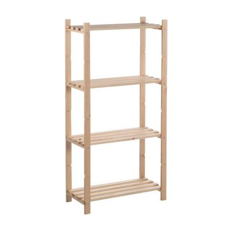 Astigarraga Scaffale in Pino - 4 Ripiani - Naturale