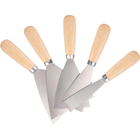 Flächenspachtel Set 5tlg Holzgriff Trockenbau Spachtel 1 bis 5 Zoll (1/5)