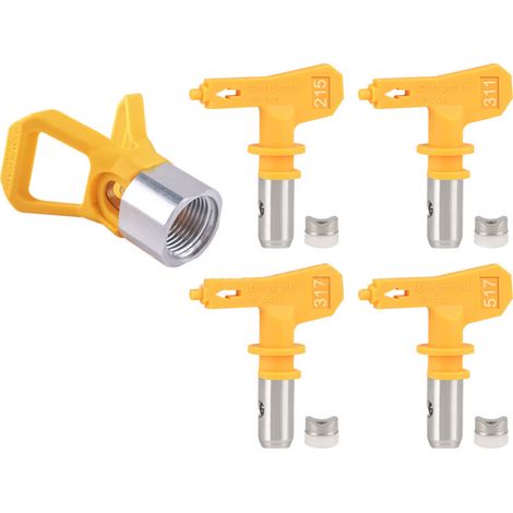 Pistolet à peinture haute pression buse AIRLESS – acier inoxydable et carbure de tungstène – modèles compatibles 215, 311, 317, 517 (1/5)