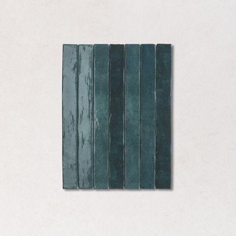 Carrelage Effet Zellige Bleu SAVOIR FAIRE Lagoon 4,8x45cm (1/3)