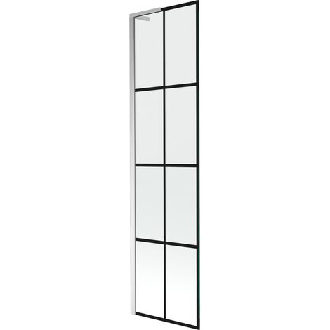 Paroi de baignoire Mexen Next L 1 volet 50 x 150 cm, motif noir, chrome - 895-050-000-03-77-01 (1/5)
