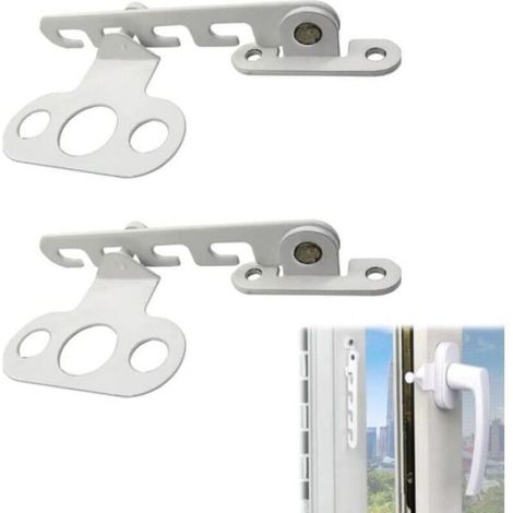 Entrebâilleur de fenêtre - JORMFTTE - Lot de 2 - Sans perçage - Verrouillage pour fenêtre battante