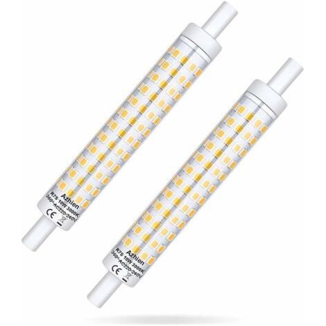 PA R7S LED 118mm Dimmable 10W, Ampoules R7S 118mm Blanc Chaud 3000K,10 Watt Equivalent Lampe Halogene 48W 60W 75W,1000LM,360 Degres,Prise R7S J118 Lineaire,Pas de Scintillement,Lot de 2 [Classe énergé (1/5)