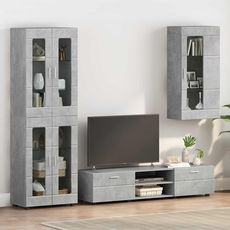 Teenpull – Holzschrank Beton Grau Holzwerkstoff (1/5)