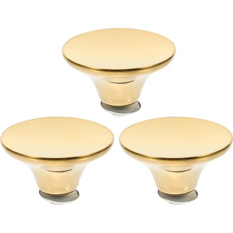 Lot de 3 boutons universels en acier inoxydable pour couvercles de casseroles, antidérapants