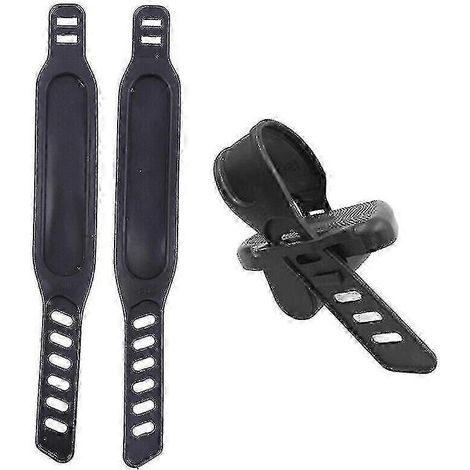 Nouvelles sangles de pédales pour vélo d'appartement, sangles d'étrier pour équipement de fitness. (noir) (2 pièces) (1/5)