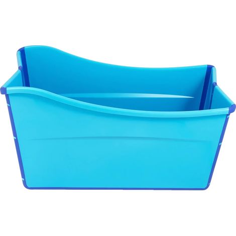Baignoire, Design Gain de Place, Matériaux Durables et Sûrs, Bleu (1/2)