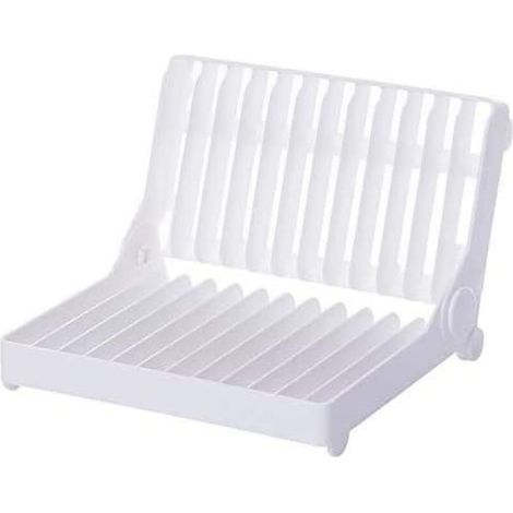 Escurridor de platos de cocina, escurridor de platos plegable, estante de almacenamiento multifuncional, cerámica para encimeras de cocina pequeñas, platos (blanco) - Fei Yu (1/5)