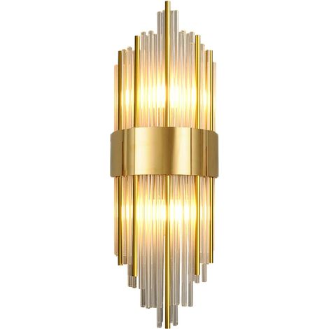 E14 Crystal Gold Base Wall Sconce Light Modern Crystal Light Fixtures (60cm) (1/5)