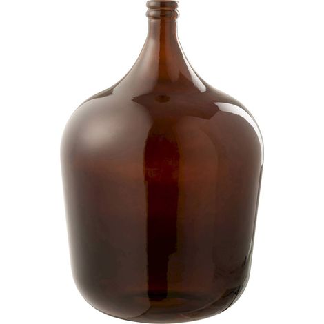 Vase carafe en verre marron design pour décoration élégante - Verre marron foncé