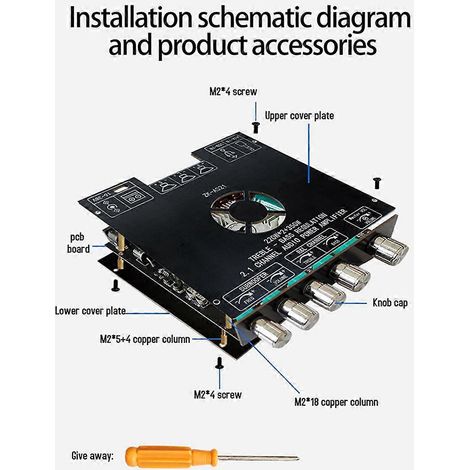 -AS21 2.1-Kanal Bluetooth Digital-Leistungsverstärker-Platinenmodul-- (1/5)