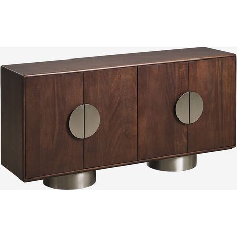 Aparador rectangular 160x40 cm en madera de mango y acero inoxidable Melisand SKLUM (1/5)