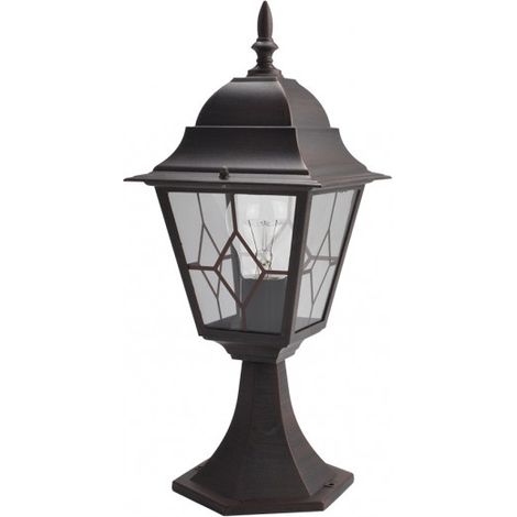 Lampada da parete per esterni Bootes in alluminio 1xe27 marrone 44x18,5x18,5 cm ip44