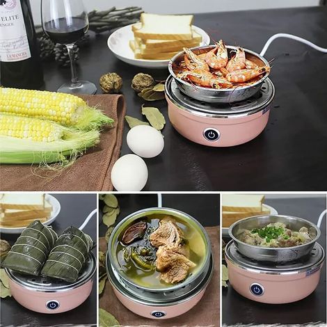 VURAHOME - Cuiseur à oeufs mini ménage électrique cuiseur à oeufs à vapeur en acier inoxydable cuiseur multifonctionnel automatique,jaune