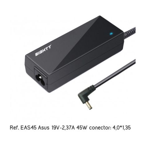 Eightt EAS45 adaptador e inversor de corriente Interior 45 W Negro