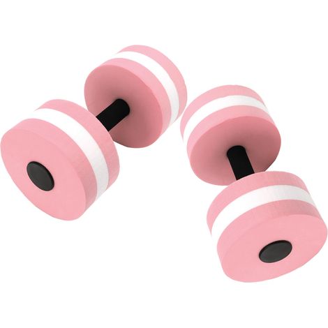 2 PCS Haltères Flottants EVA pour Aquagym - Fitness et Yoga - Rose pour Hommes, Femmes, Enfants