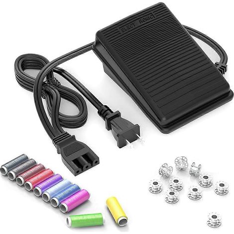 Fußpedal und Netzkabel für Singer Nähmaschine 359102-001 2263 4423 E99670 8280 44s 4452 2277 4411 3116 3337 (amerikanischer Stecker) (1/5)