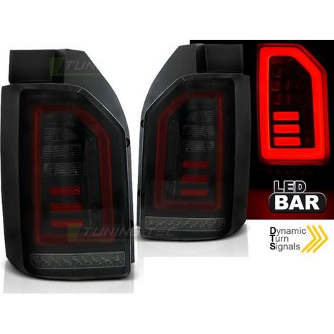 Paire de feux arriere VW T6 15-19 Full LED fume noir rouge (1/5)