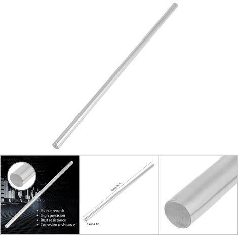 rail cylindrique en acier à roulement, arbre linéaire, tige ronde droite, diamètre 12 mm (400 mm) (1/5)