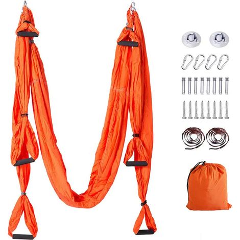 Luft-Yoga-Schaukel-Set mit Tragetasche und Verlängerungsgurten, Trapez-Schlinge für Home-Gym- Anti-Schwerkraft-Inversion-Pilates-Fitness (1/5)