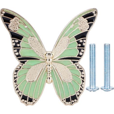 GARRYFIZH Poignée de porte moderne et innovante en alliage de Zinc, bouton de traction pour armoire, tiroir, armoire, garde-robe, vert clair lumineux (1/5)