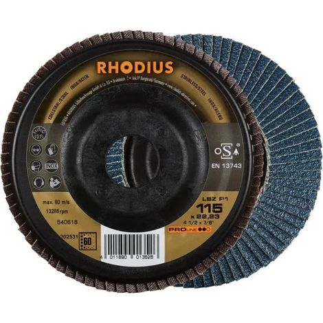 Disco flap Rhodius lsz p1 acero inoxidable 10 unidades
