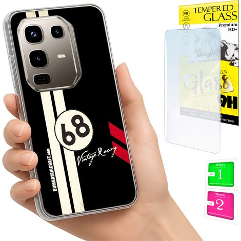 Custodia per Infinix Note 50 Pro 4G, cover posteriore con vetro 9H. (1/5)