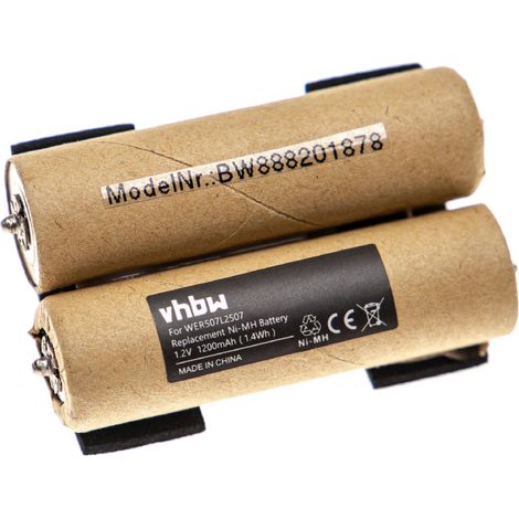 vhbw Batterie compatible avec Panasonic ER147, ER146, ER507 rasoir tondeuse électrique (1200mAh, 1,2V, NiMH)