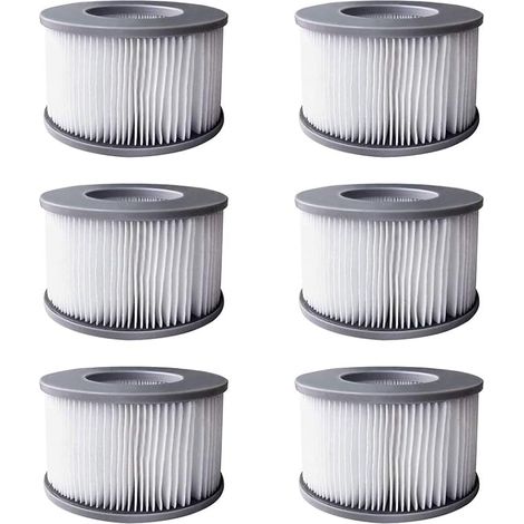 6pcs Filtres de Bain à remous pour MSpa piscines gonflables, Pompe à Cartouche filtrante Version améliorée pour MSPA Tous Les spas actuels (1/5)